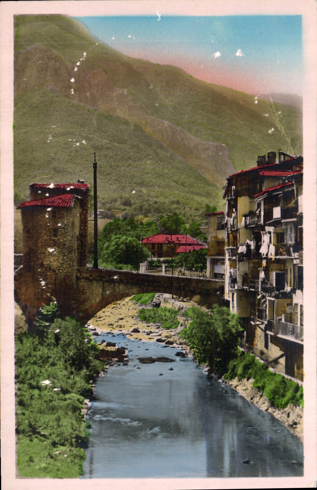 VINTAGE POSTCARD Sospel the Old Bridge On Bevera