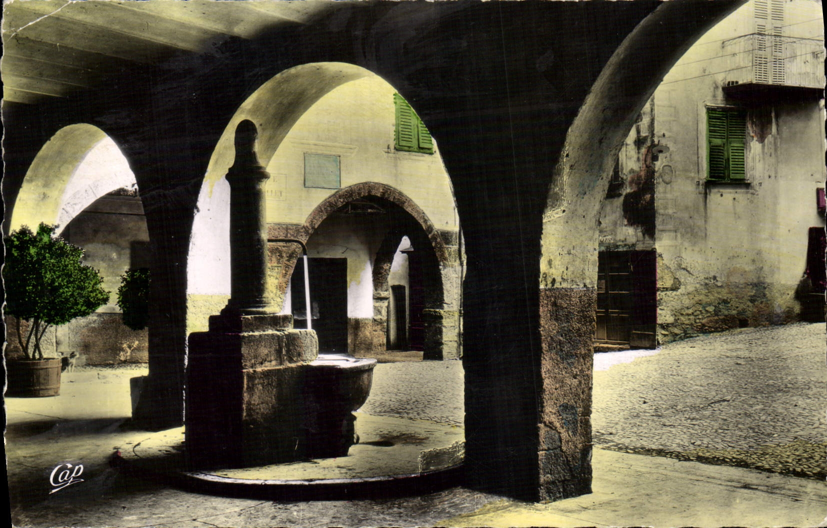 VINTAGE POSTCARD Sospel the Old Fountain Places Saint Nicolas