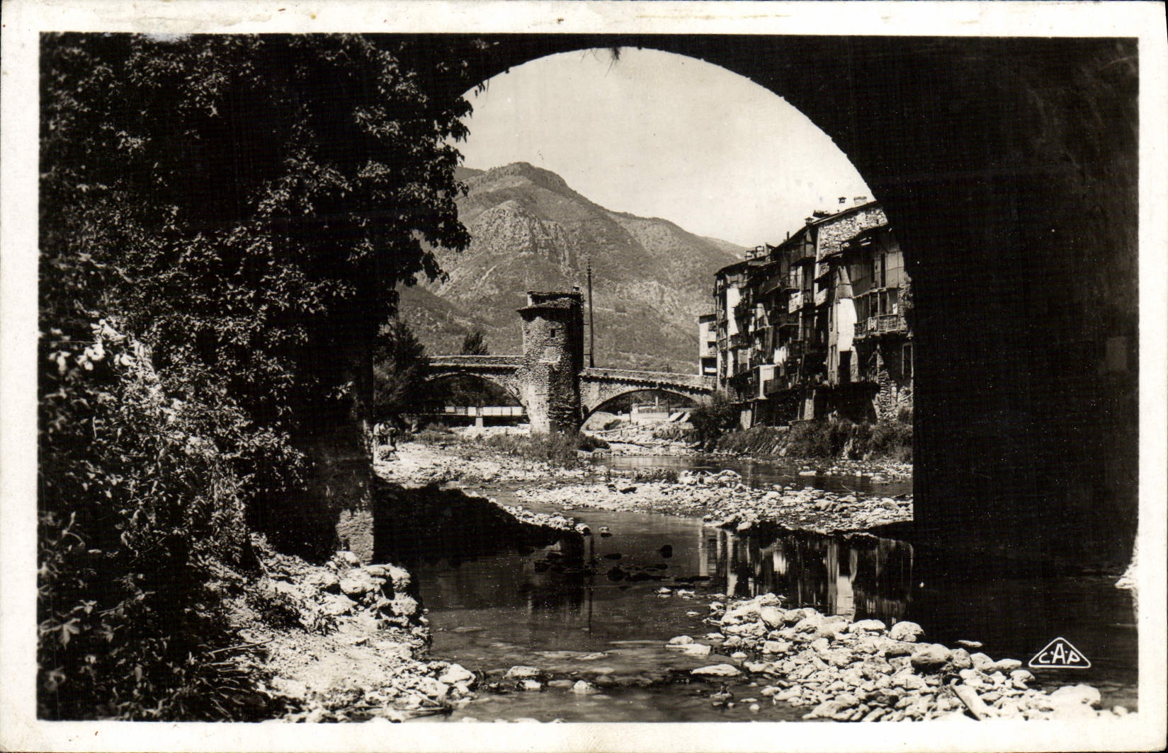 VINTAGE POSTCARD Sospel the Old Bridge and Bevera