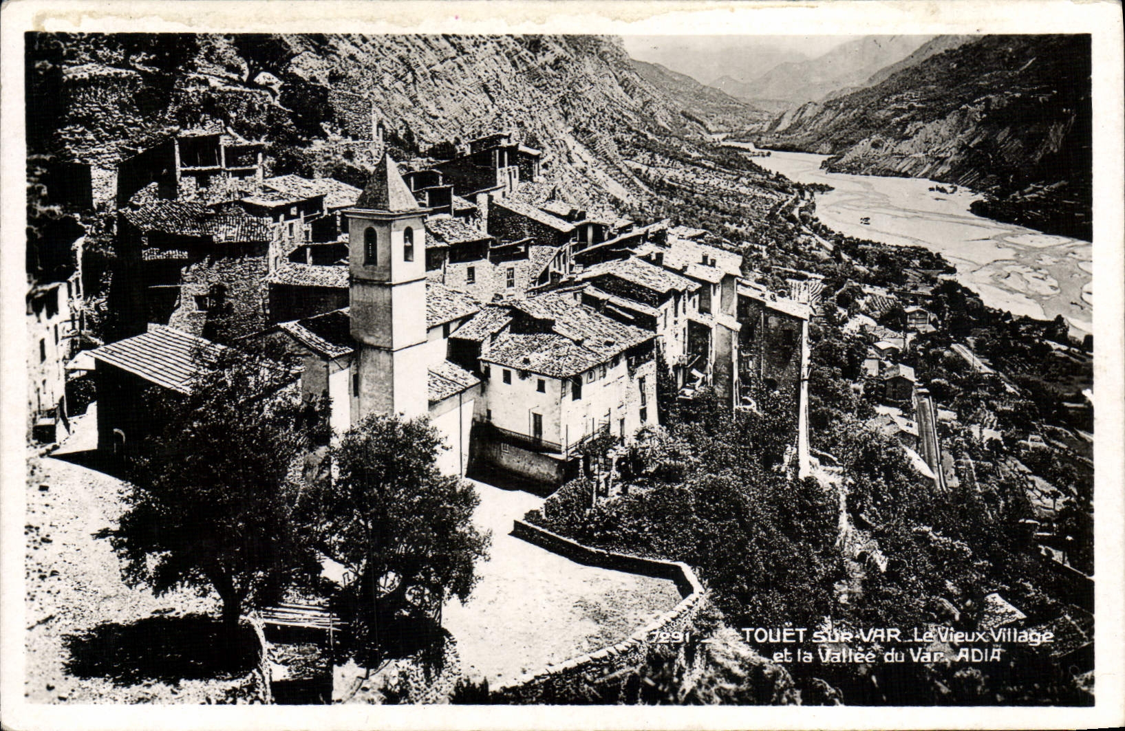 VINTAGE POSTCARD Sospel the Old village and the valley of the VAr