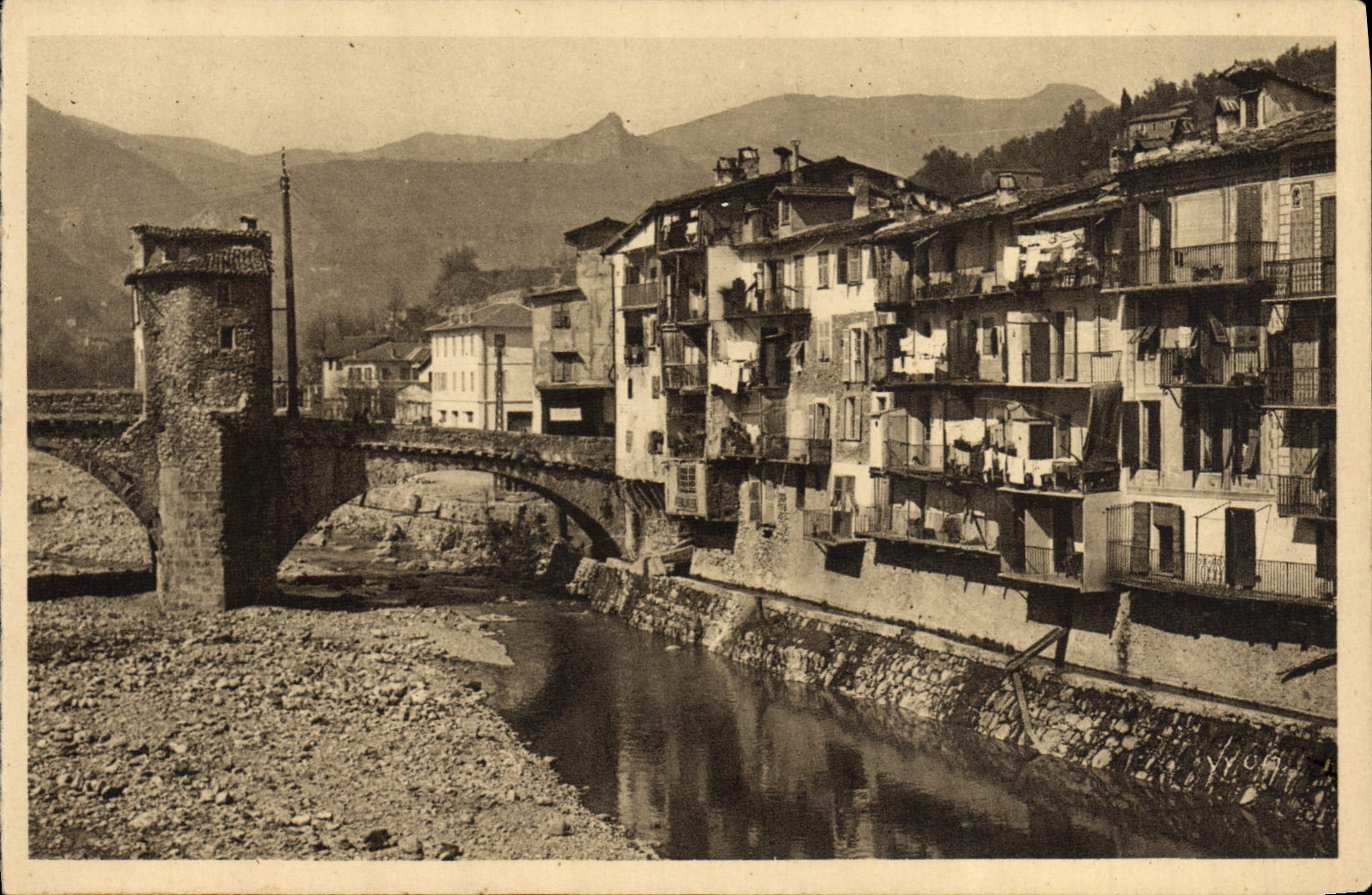 CPA Sospel Vieilles Maisons sur la Bevera