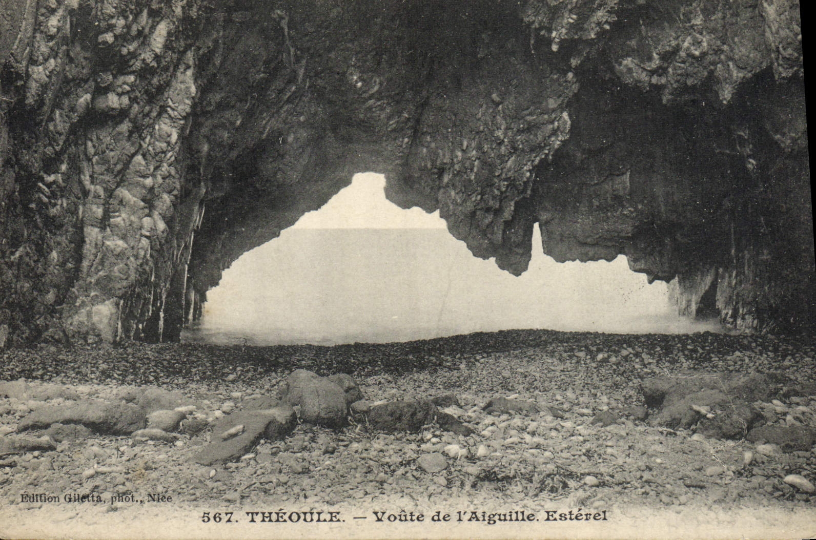VINTAGE POSTCARD Theoule Arches Esterel Needle