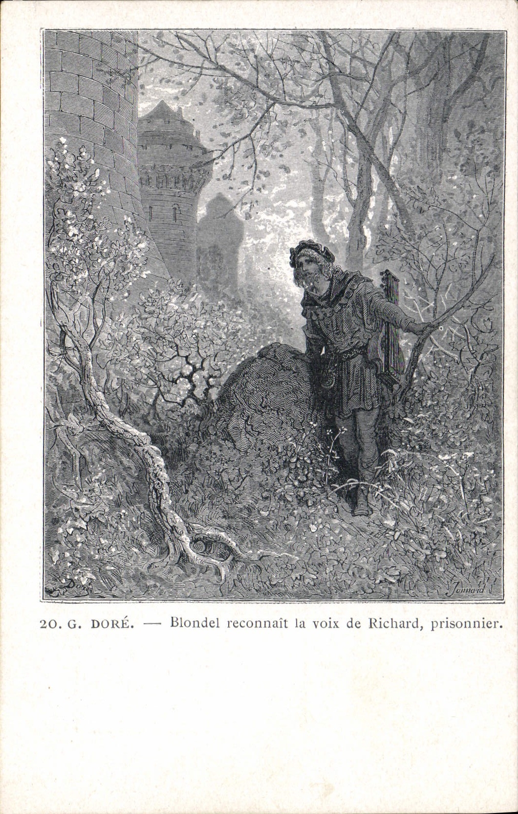 CPA Chefs d'oeuvre de Gustave Dore Blondel reconnait la voix de Richard prisonnier