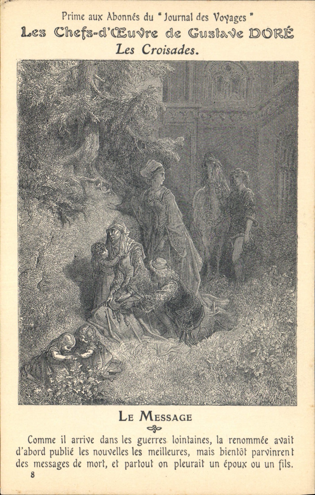 CPA Chefs d'oeuvre de Gustave Dore Les croisades Le message 
