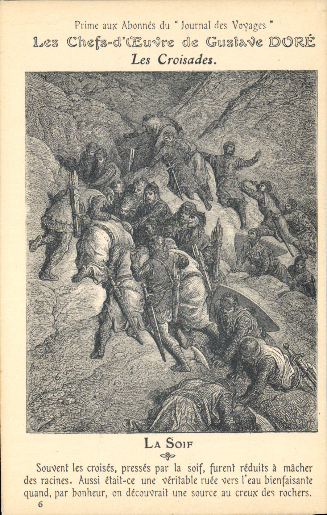 CPA Chefs d'oeuvre de Gustave Dore Les croisades La soif