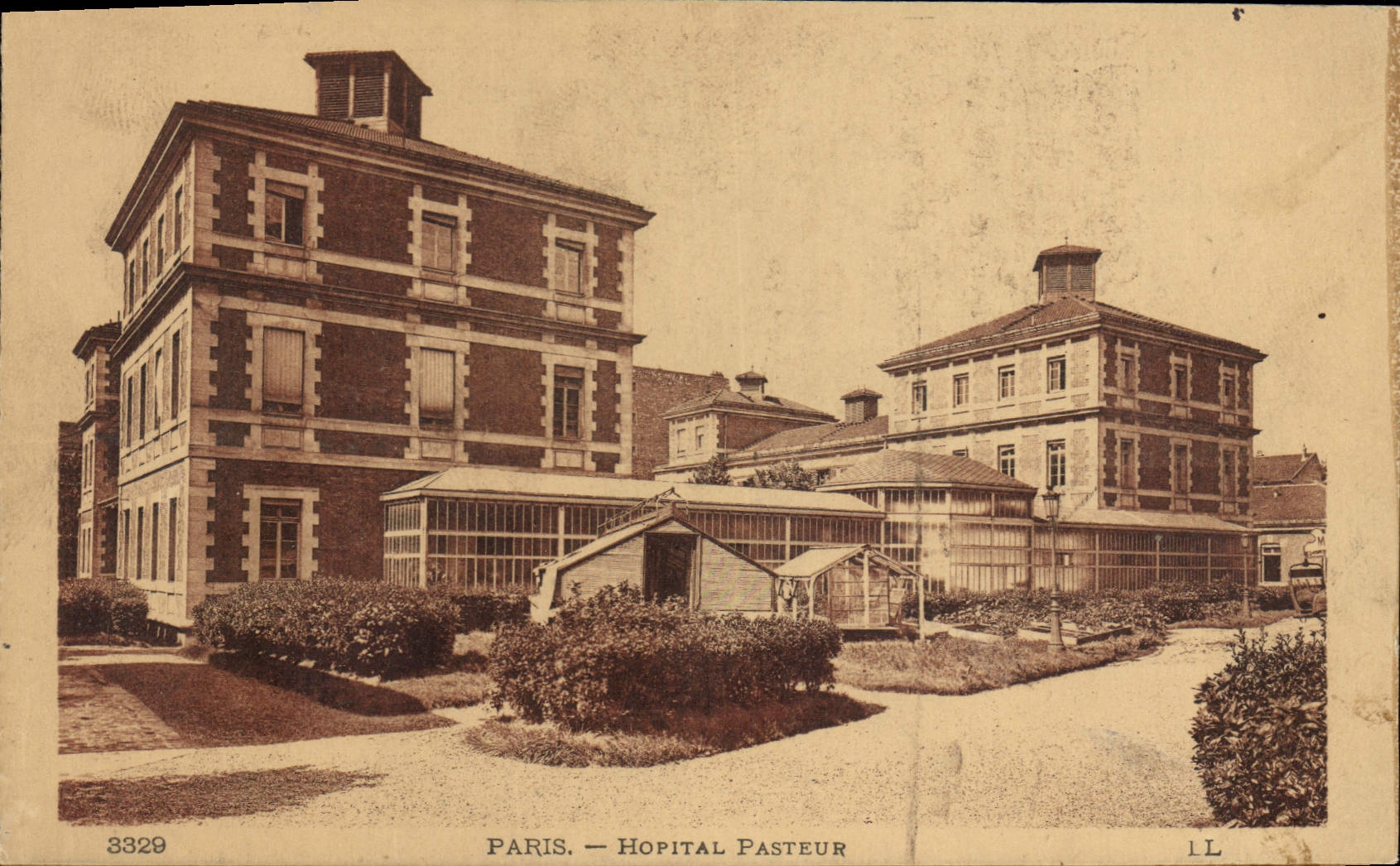 VINTAGE POSTCARD Paris Pasteur Hospital
