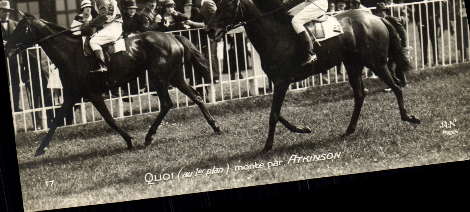 Equitación de Hippisme del caballo de la POSTAL de la VENDIMIA qué sube por Atkinson