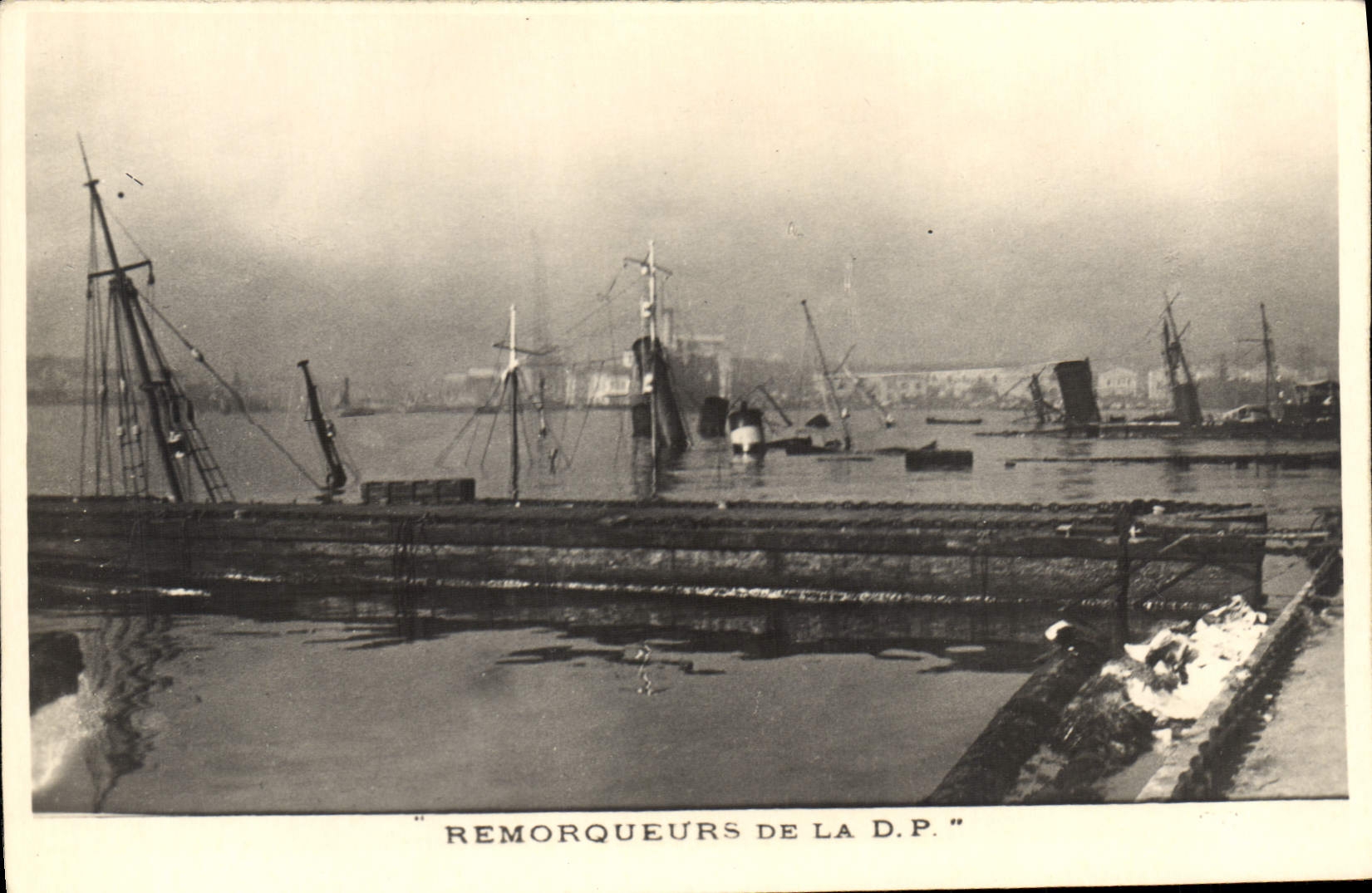 VINTAGE POSTCARD Tow boat of the DP