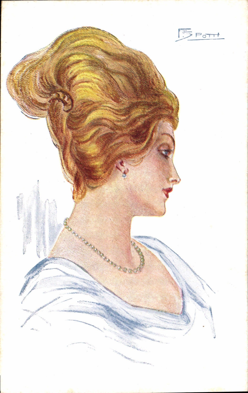 CPA Fantaisie Illustrateur Femme Spotti