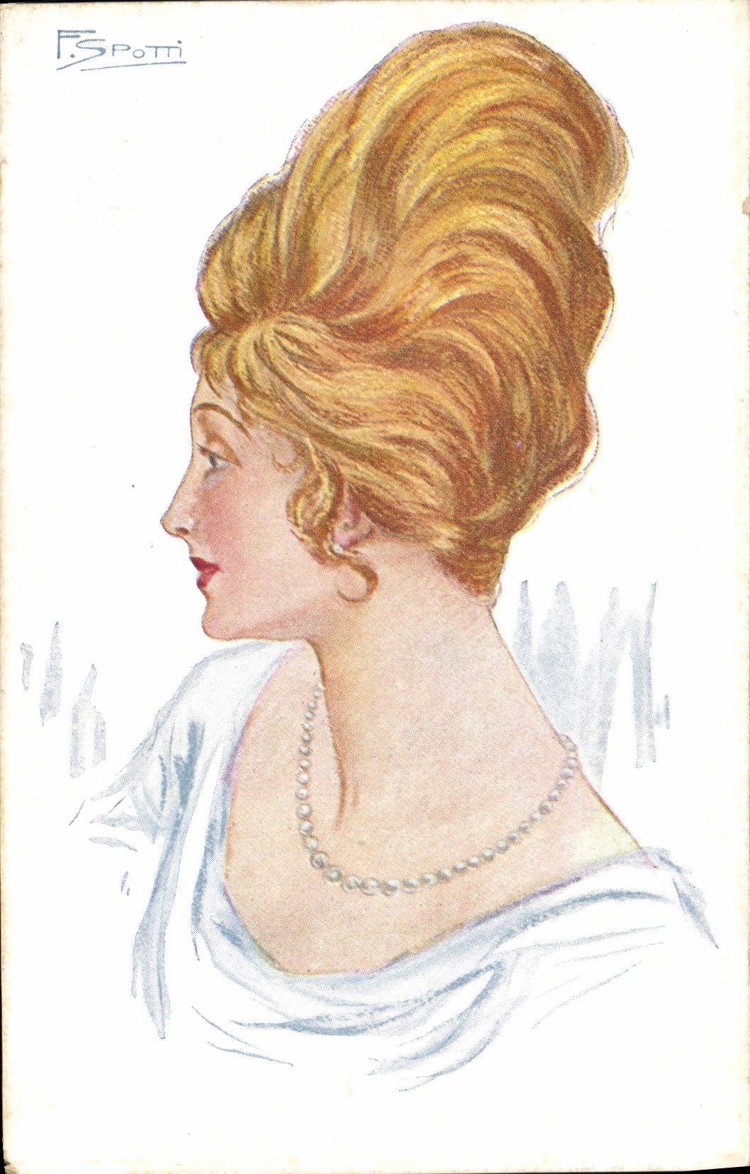 CPA Fantaisie Illustrateur Femme Spotti