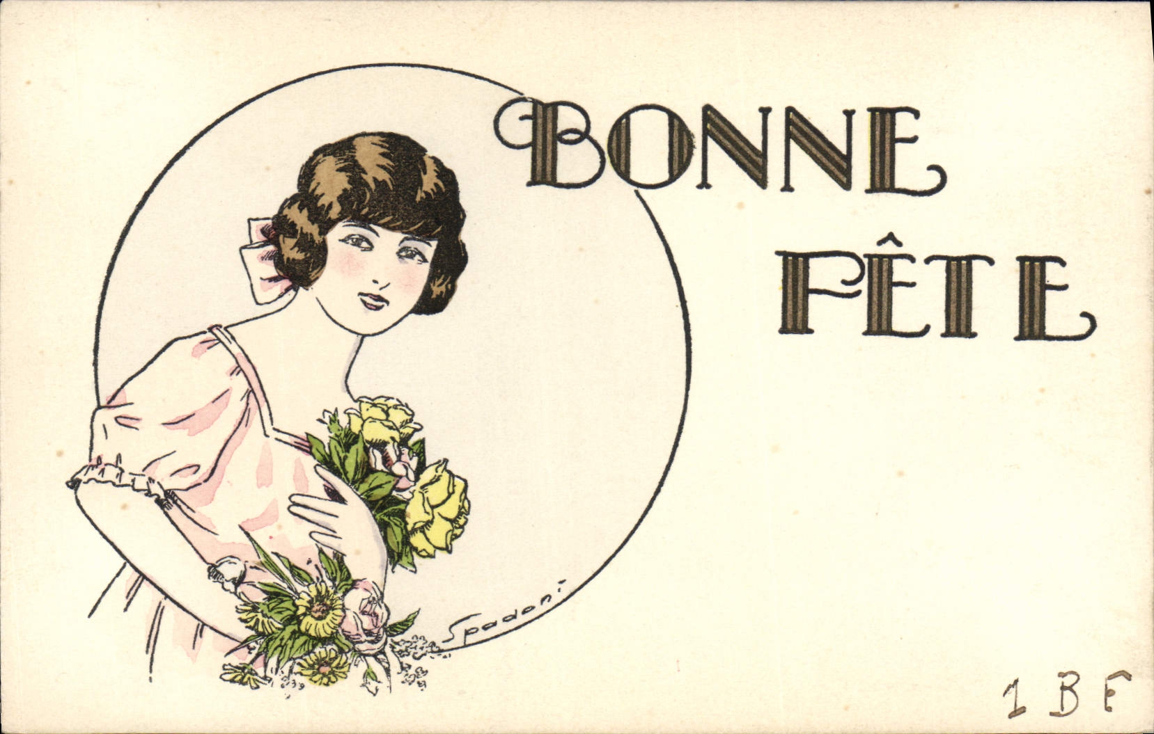 CPA Fantaisie Illustrateur Femme Bonne fete 