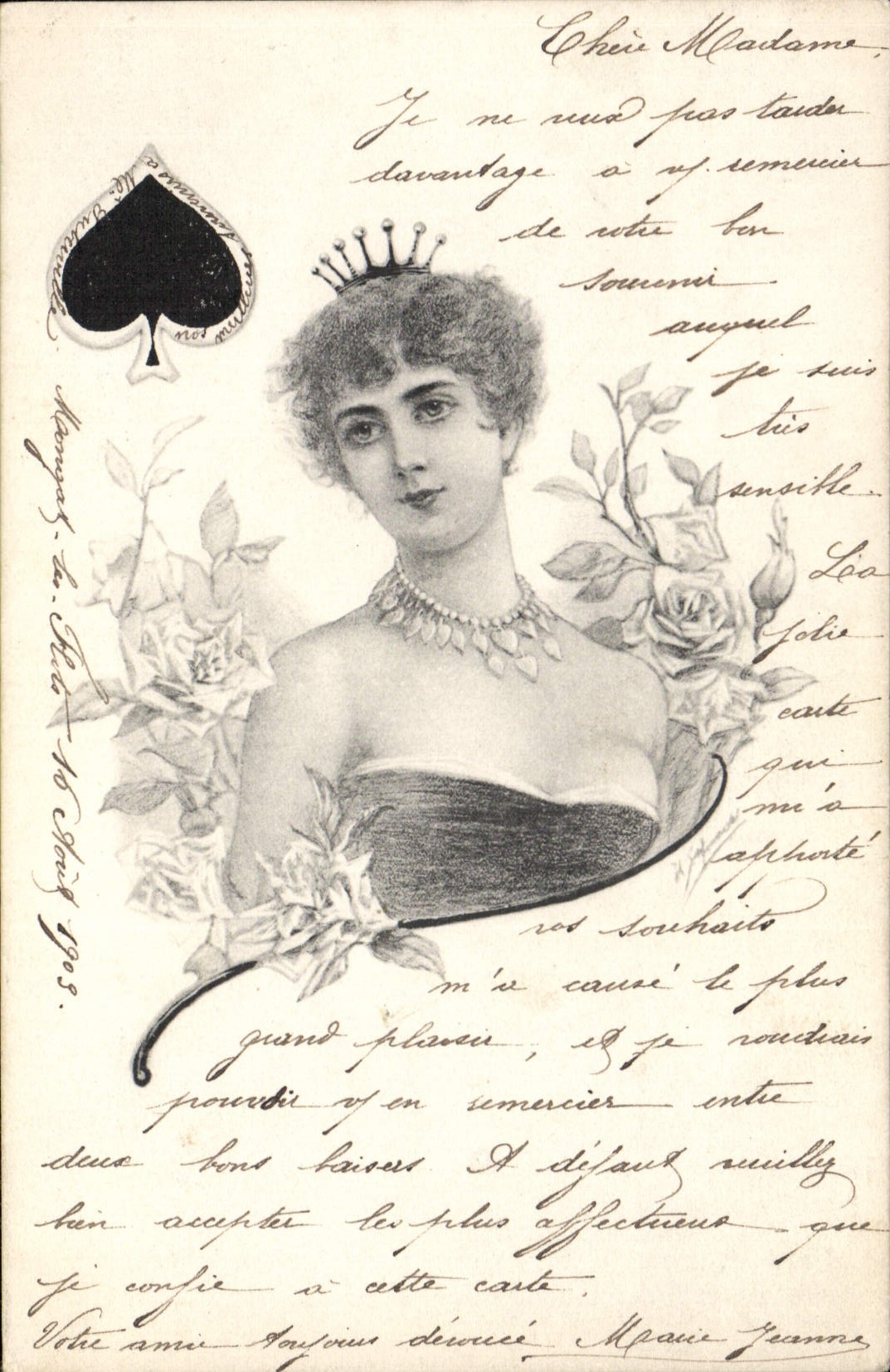 CPA Fantaisie Illustrateur Femme Pique Espagne 