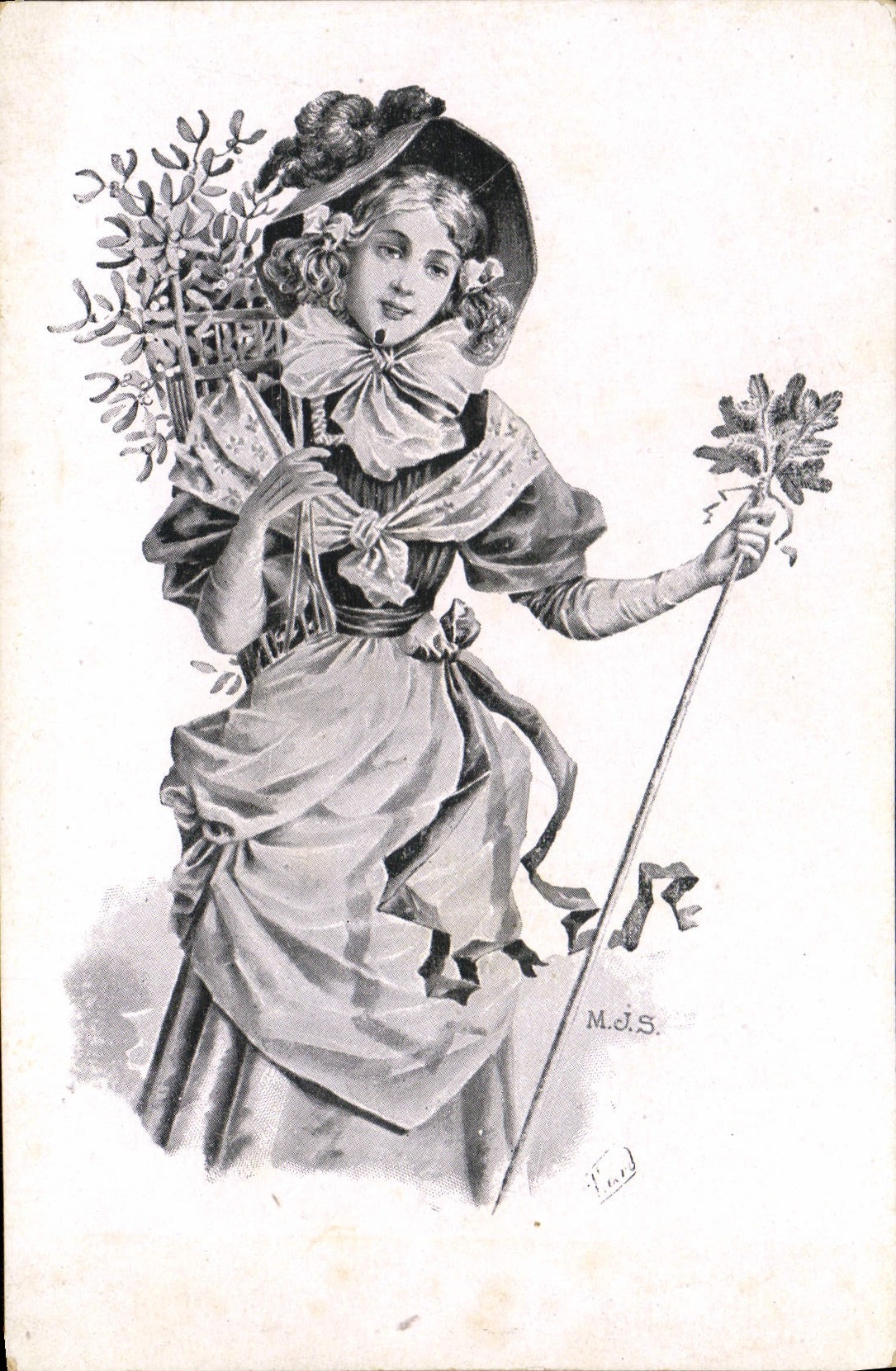 CPA Fantaisie Illustrateur Femme Publicite A Javouhey Rue de la Tonnelerie Chartres 