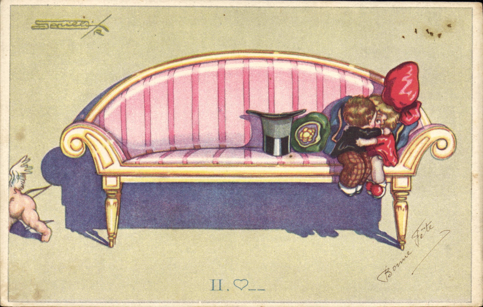 CPA Fantaisie Illustrateur Enfants Ange 