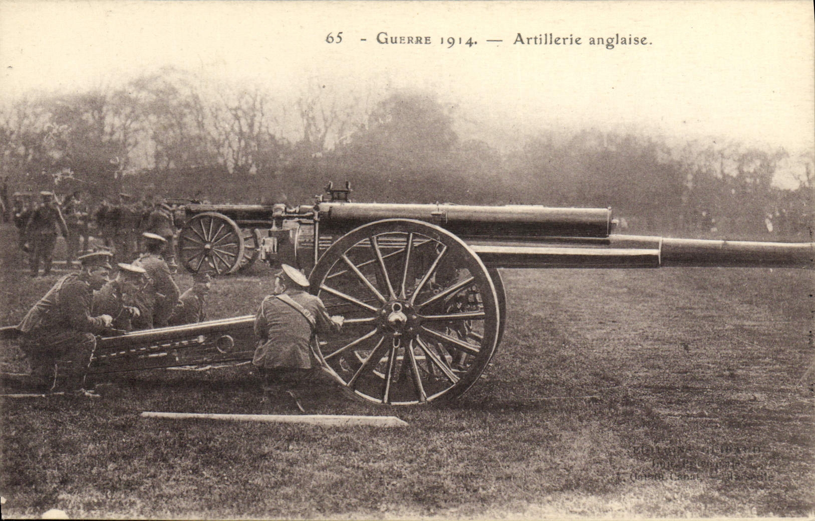 CPA Militaria Artillerie anglaise 