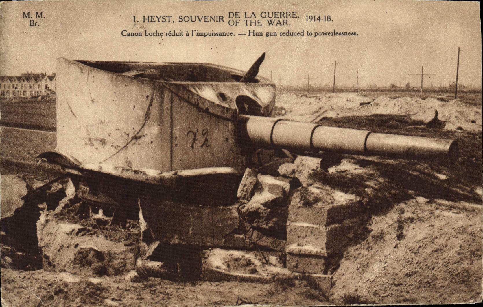 VINTAGE POSTCARD Militaria Canon german Heyst