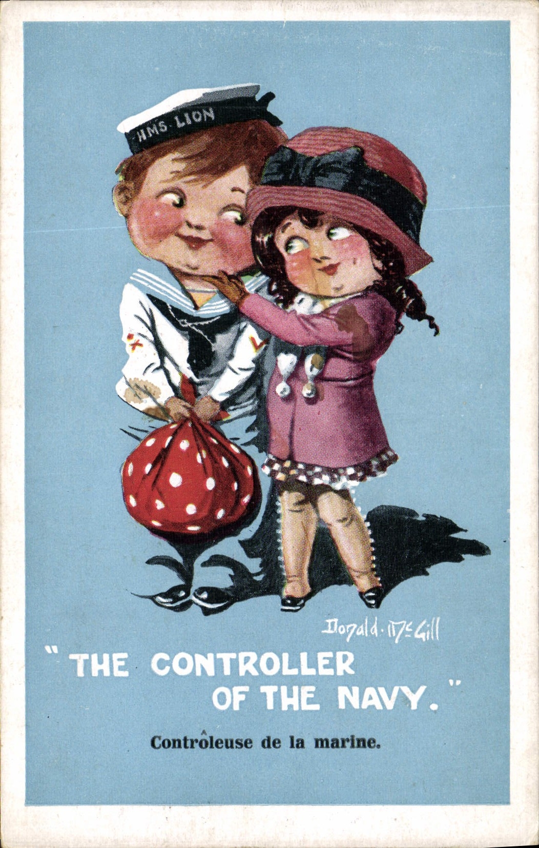 CPA Fantaisie Illustrateur Enfants The controller of the navy Donald Mc Gill