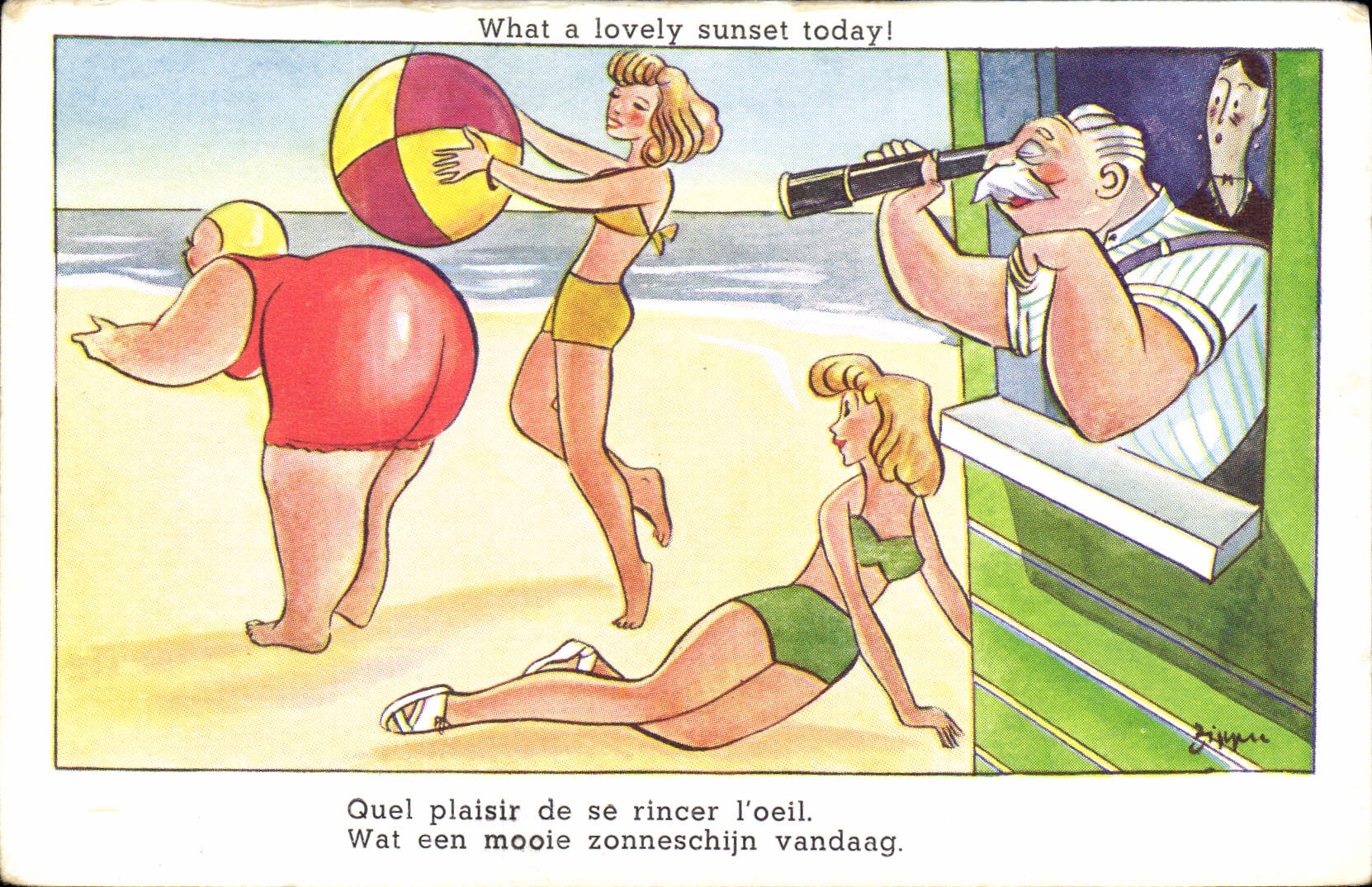 CPA Fantaisie Illustrateur Femmes Maillot de bain 