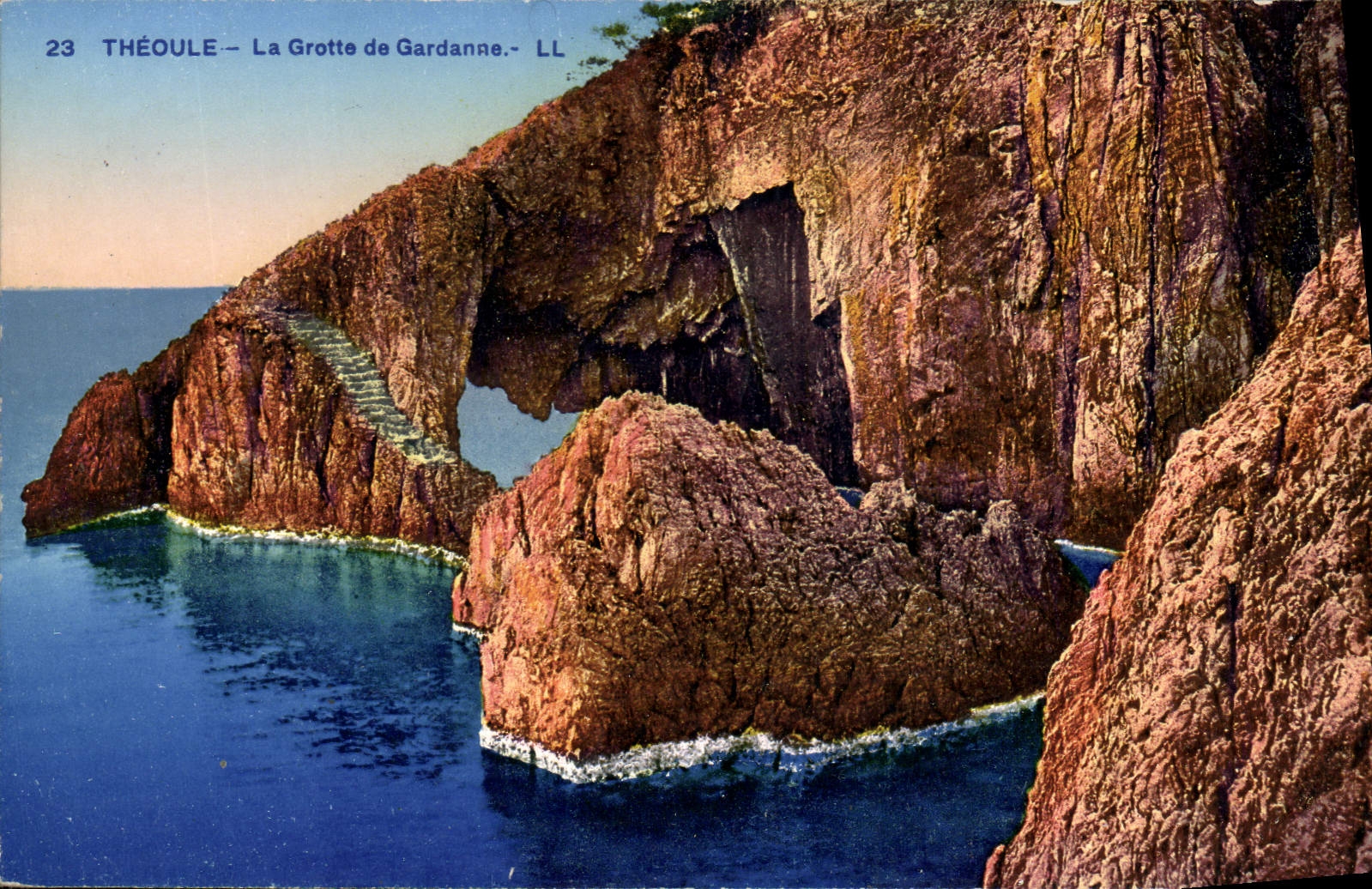 VINTAGE POSTCARD Theoule the Cave of Gardanne
