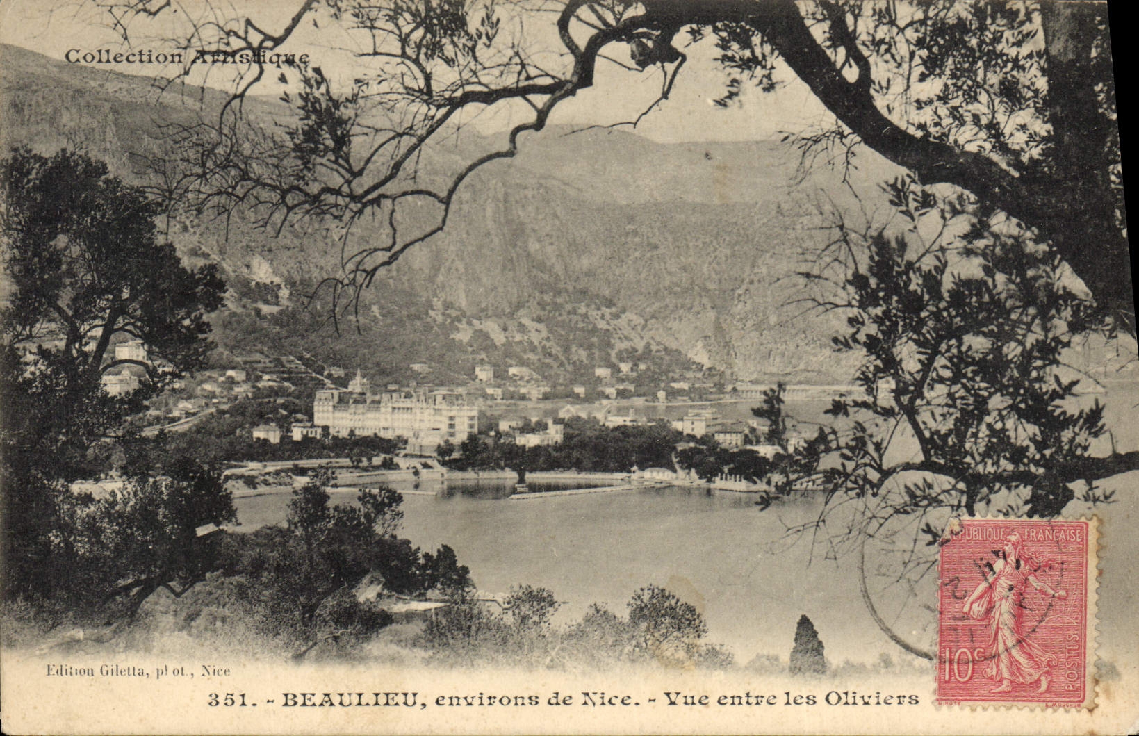 CPA Beaulieu environs de Nice Vue Entre les Oliviers