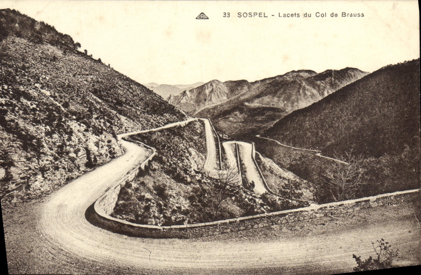 CPA Sospel Lacets du Col de Brauss