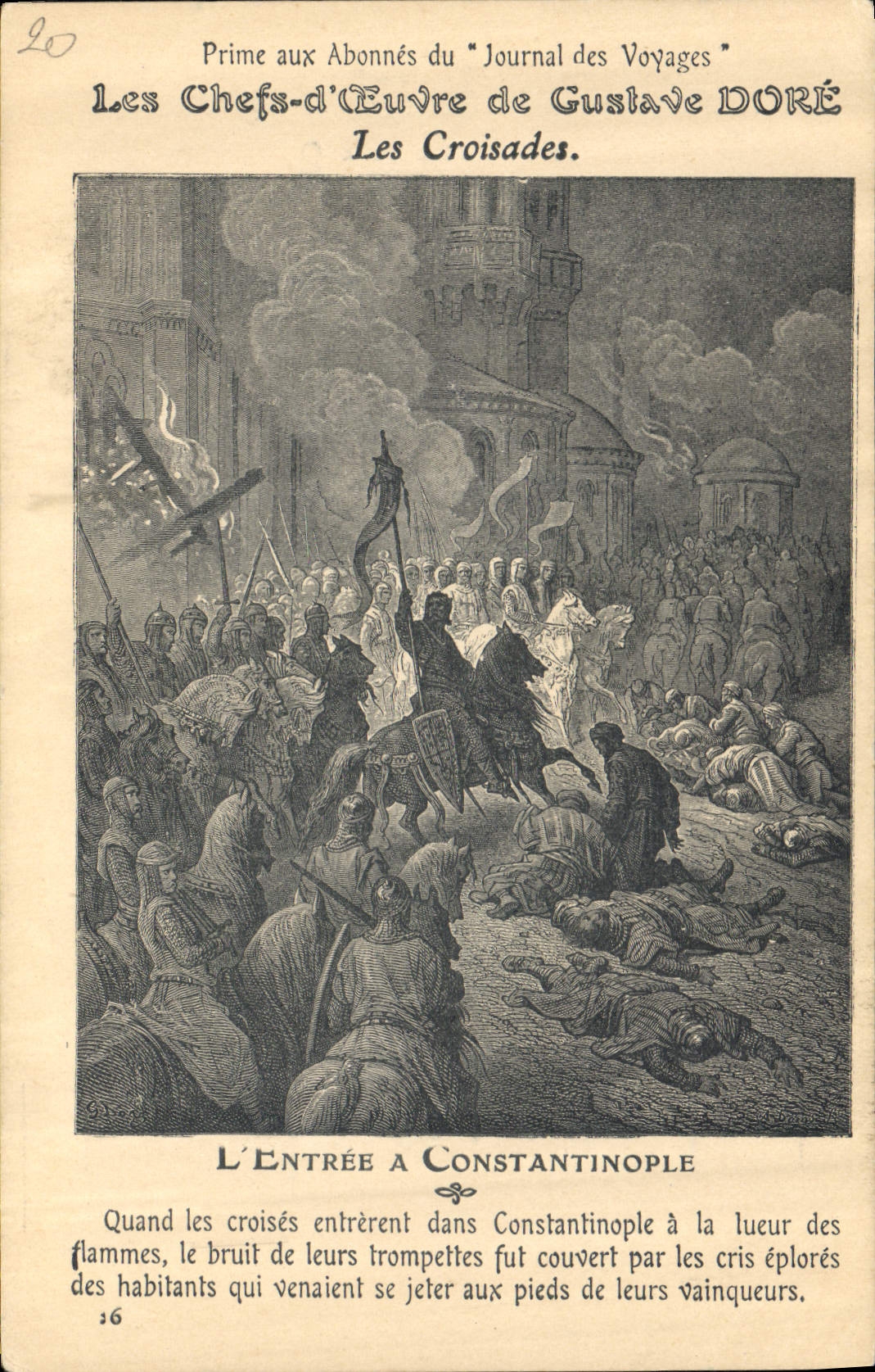 CPA Les chefs d'oeuvre de Gustave Dore Les croisades L'entree a Constantinople