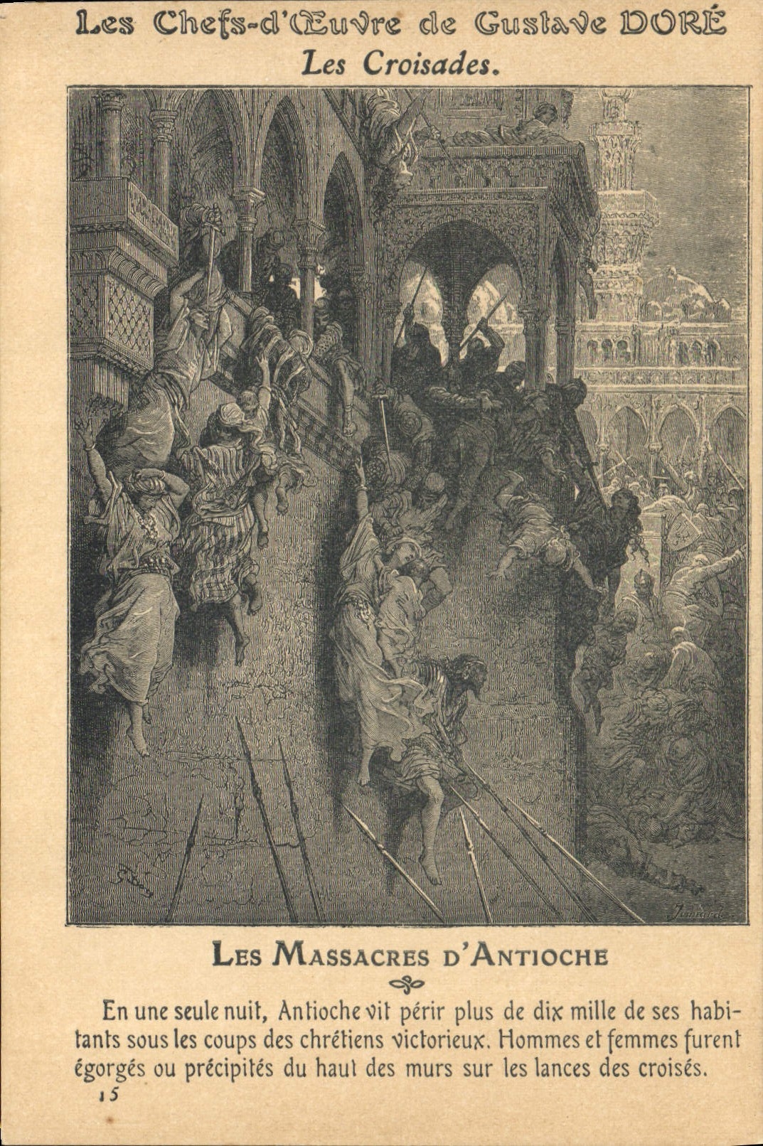 CPA Les chefs d'oeuvre de Gustave Dore Les croisades Les massacres d'Antioche