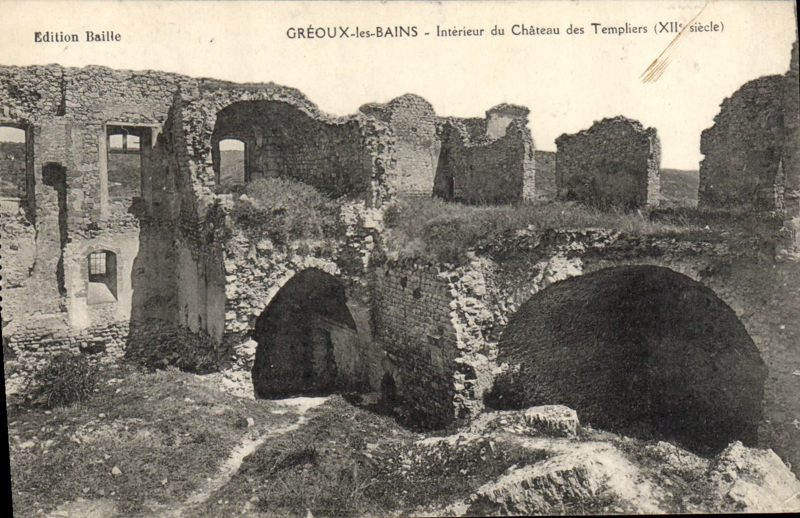 CPA Greoux les Bains Interieur du chateau des templiers 