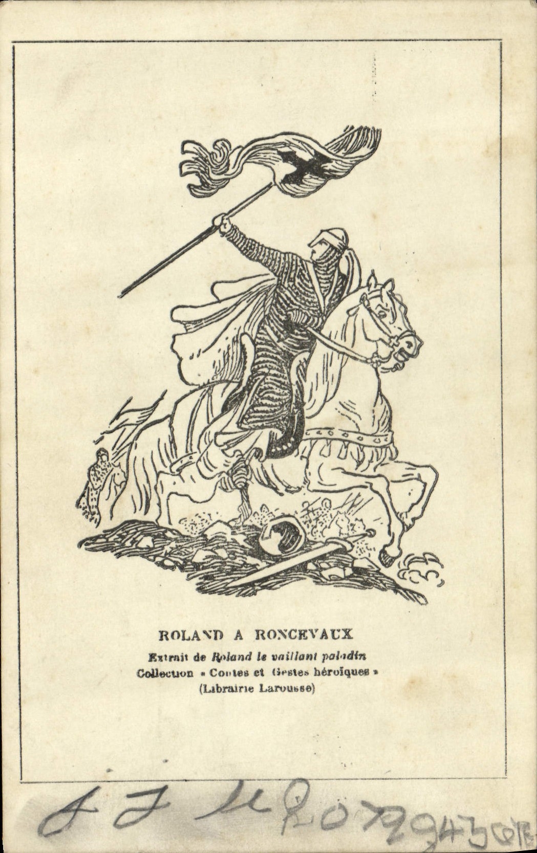 VINTAGE POSTCARD Roland has Ronceavux Croisade