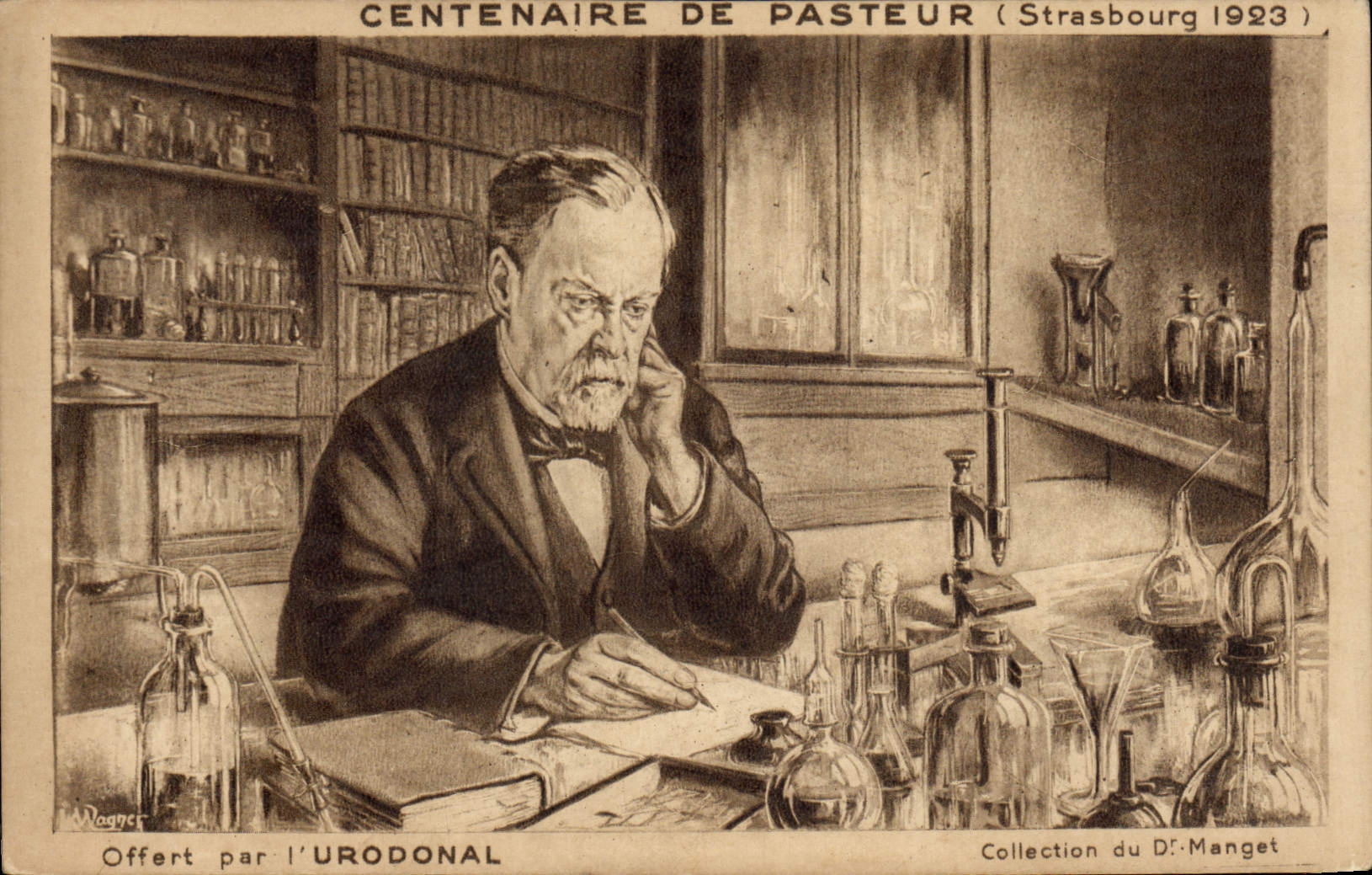 VINTAGE POSTCARD Centenary of Pasteur Urodonal Strasbourg 1923
