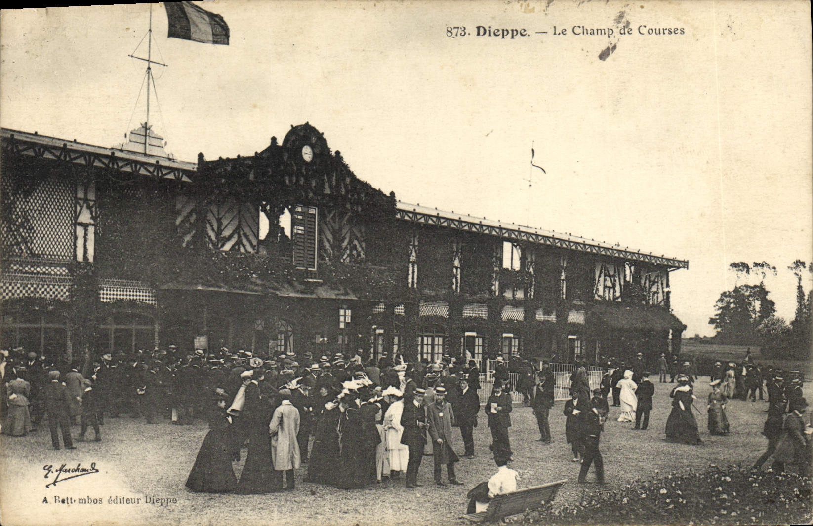 Equitación Hippisme Dieppe del caballo de la POSTAL de la VENDIMIA el hipódromo