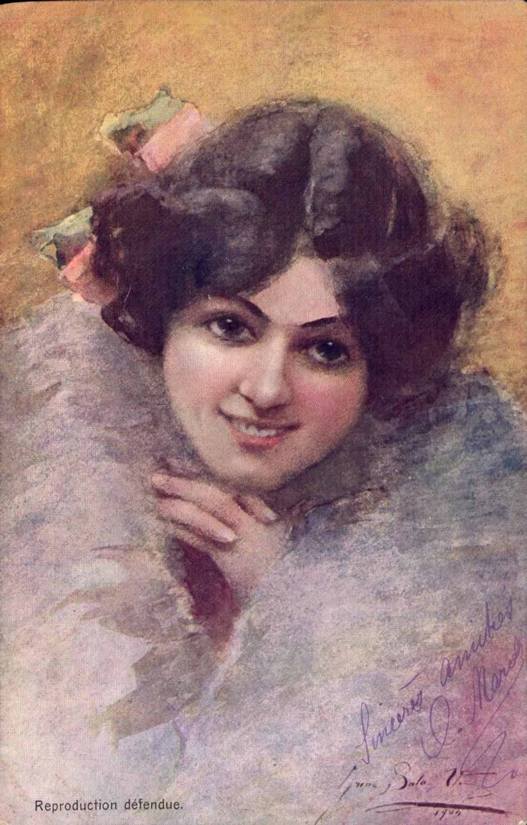 CPA Fantaisie Illustrateur Femme