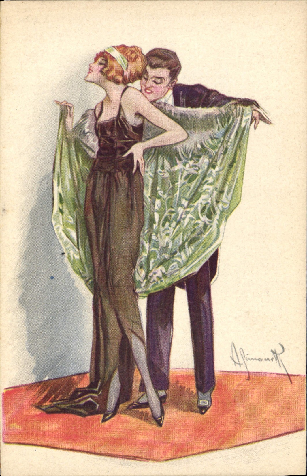 CPA Fantaisie Illustrateur Femme 