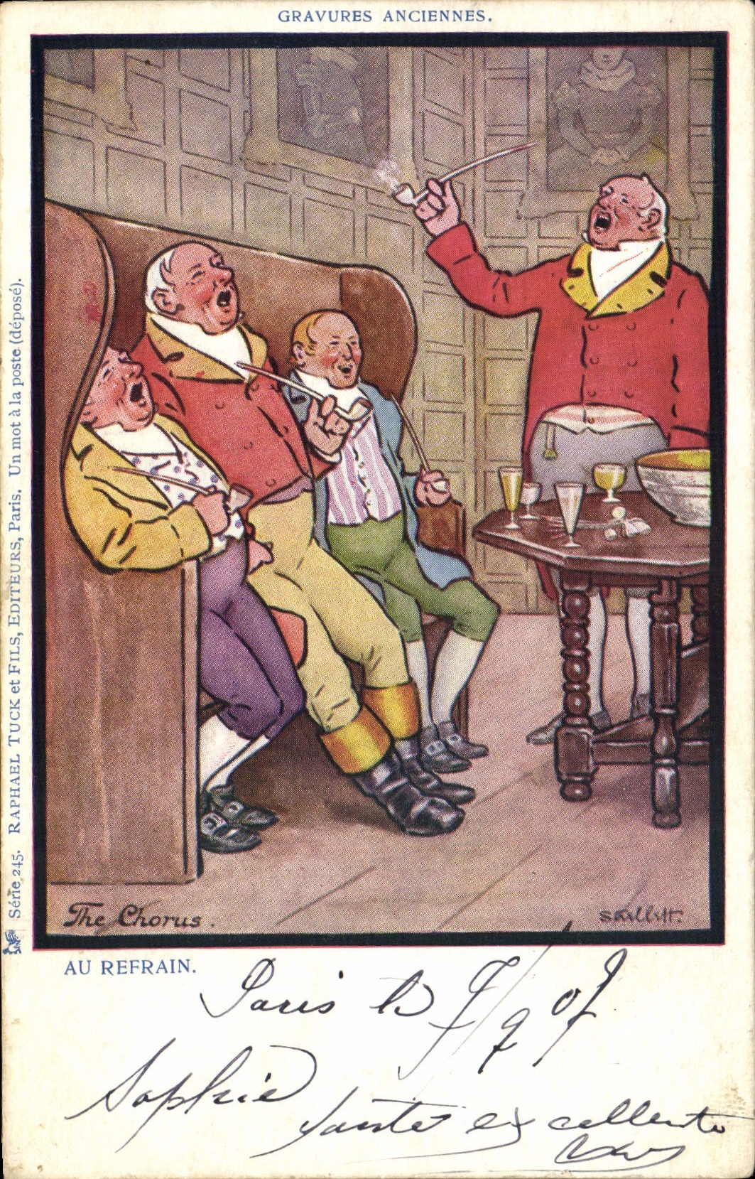 VINTAGE POSTCARD Fantasy Illustrator With the refrain The chrosu Pipe Tobacco