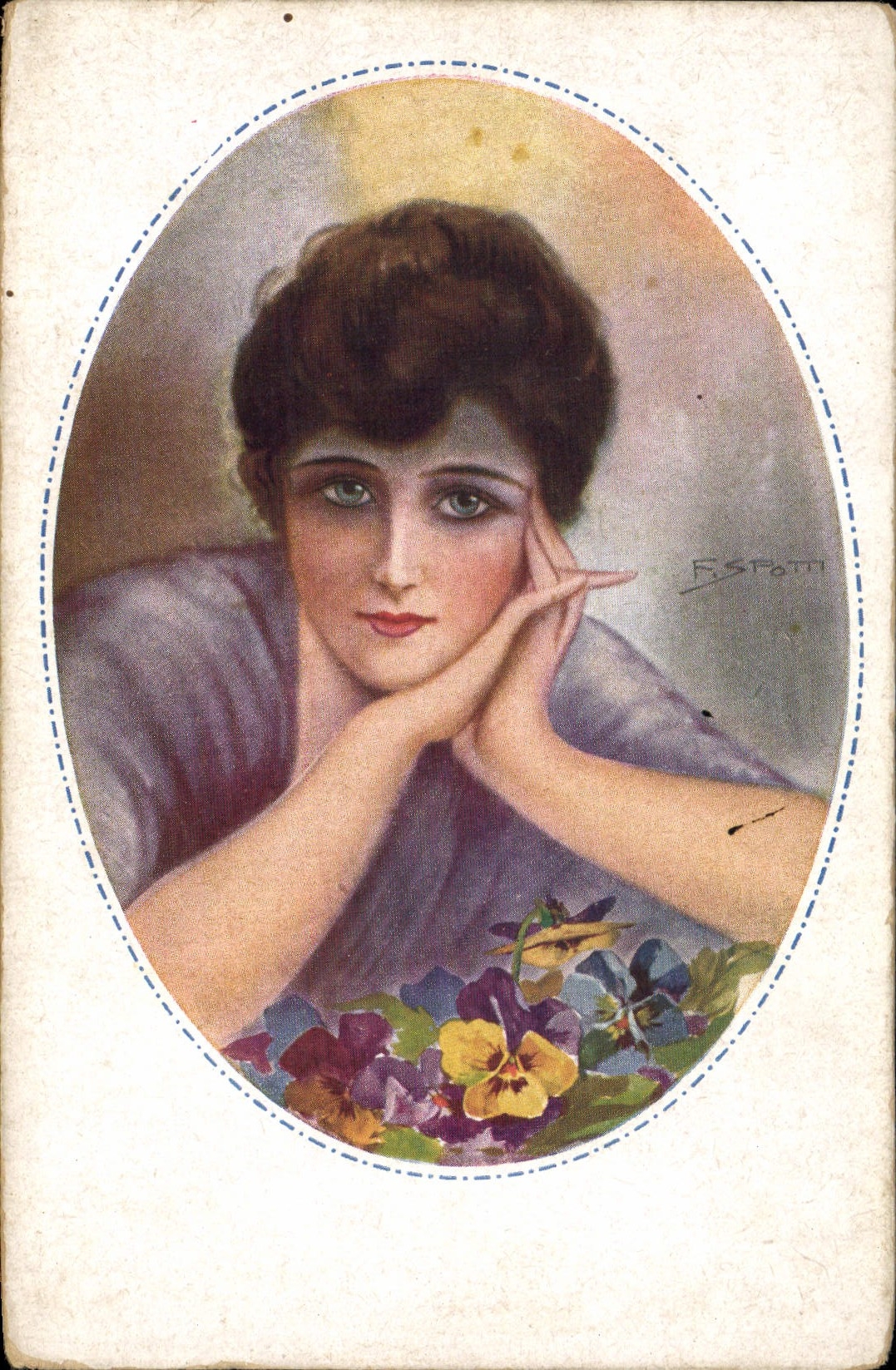 CPA Fantaisie Illustrateur Femme