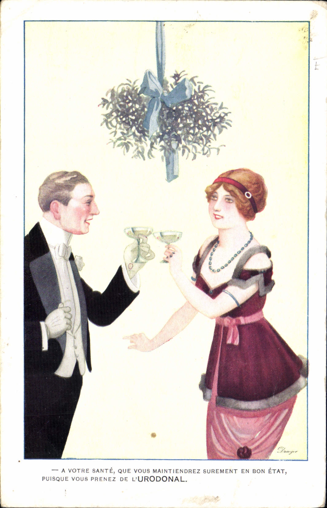 VINTAGE POSTCARD Fantasy Illustrator Urodonal Woman