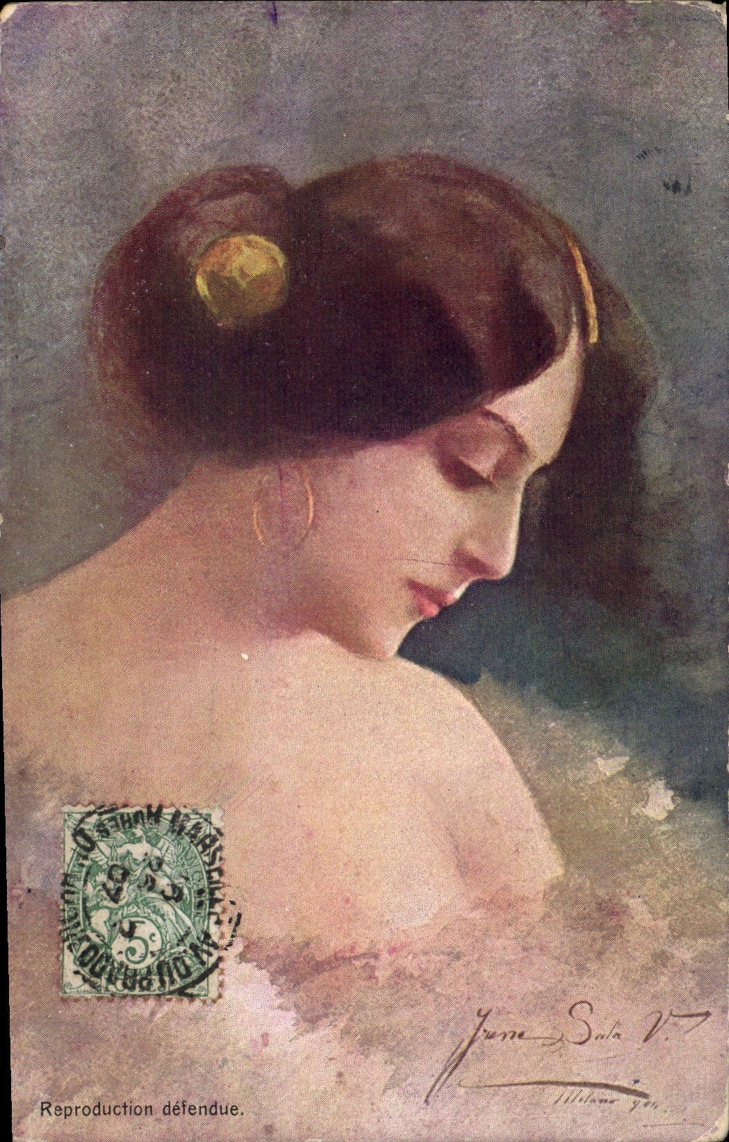 CPA Fantaisie Illustrateur Femme