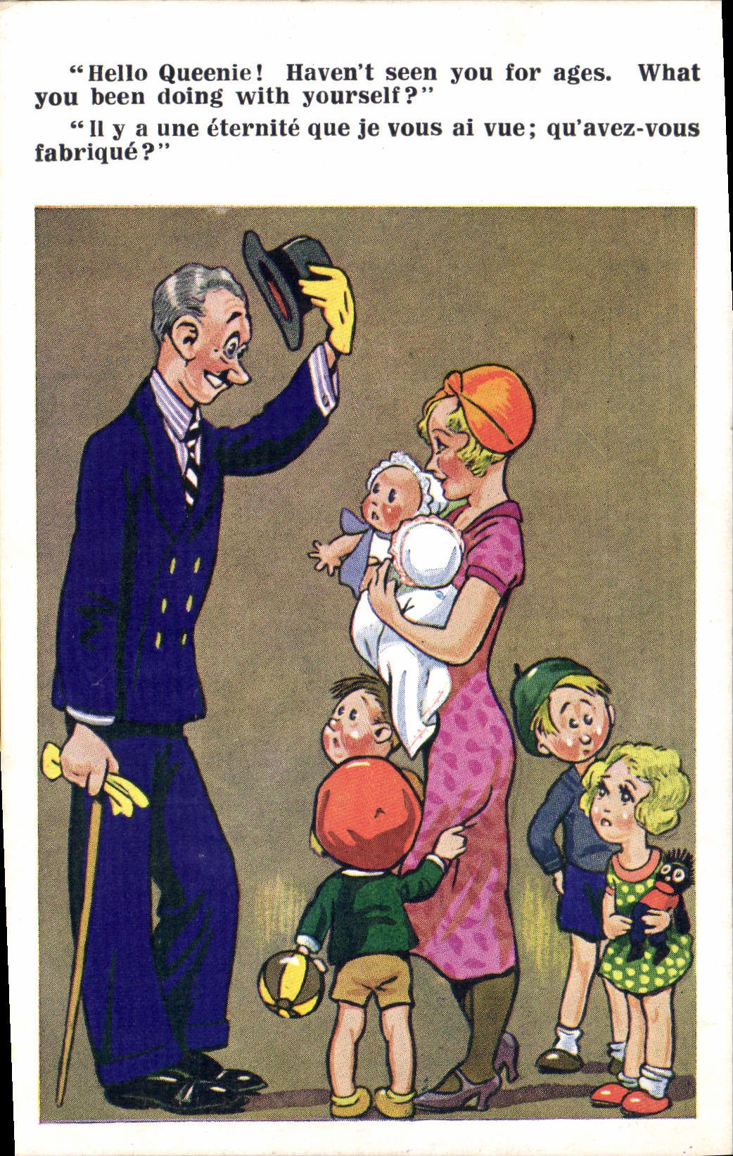 CPA Fantaisie Illustrateur Femme Enfants 