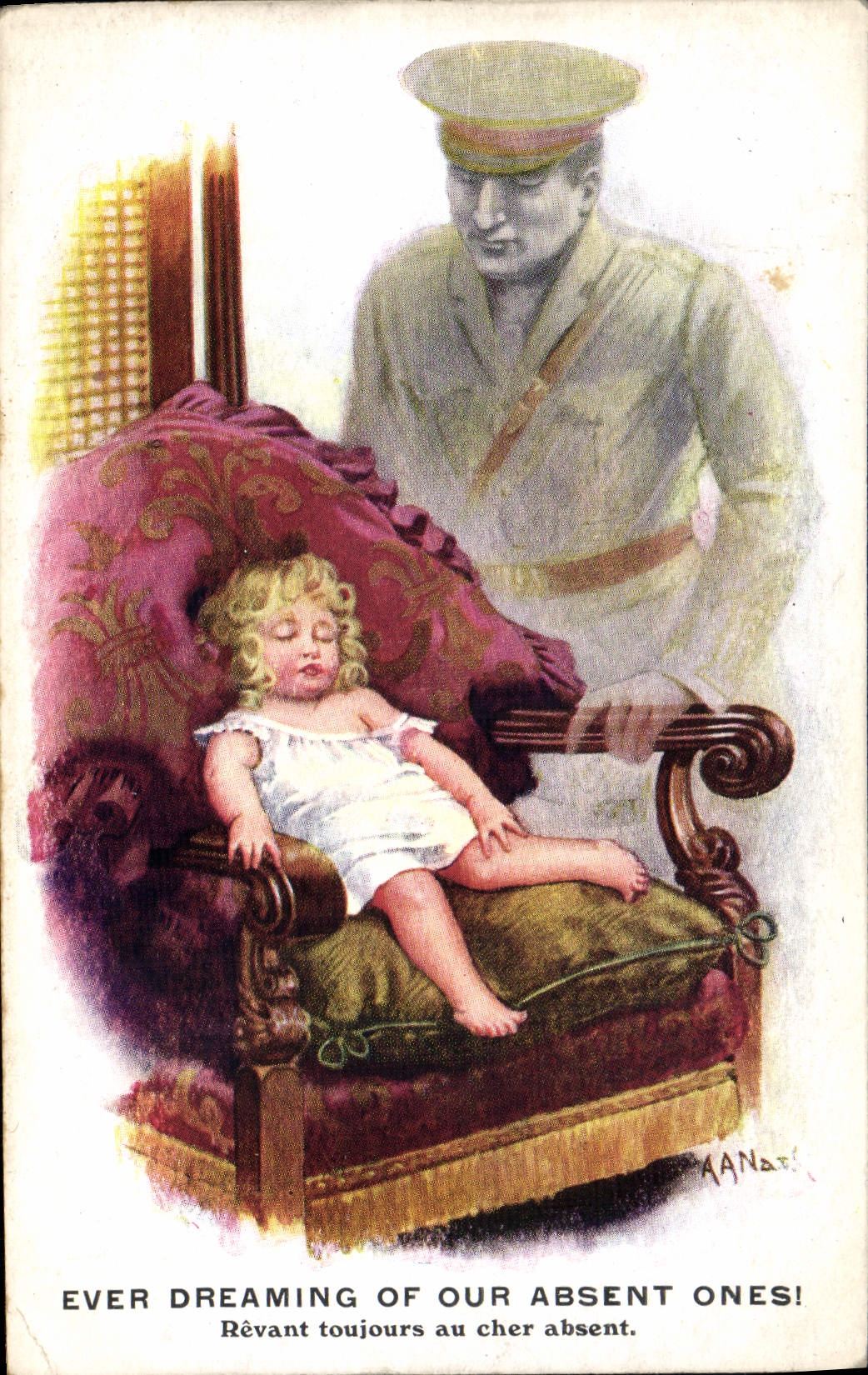 CPA Fantaisie Illustrateur Enfant Soldat Militaria 