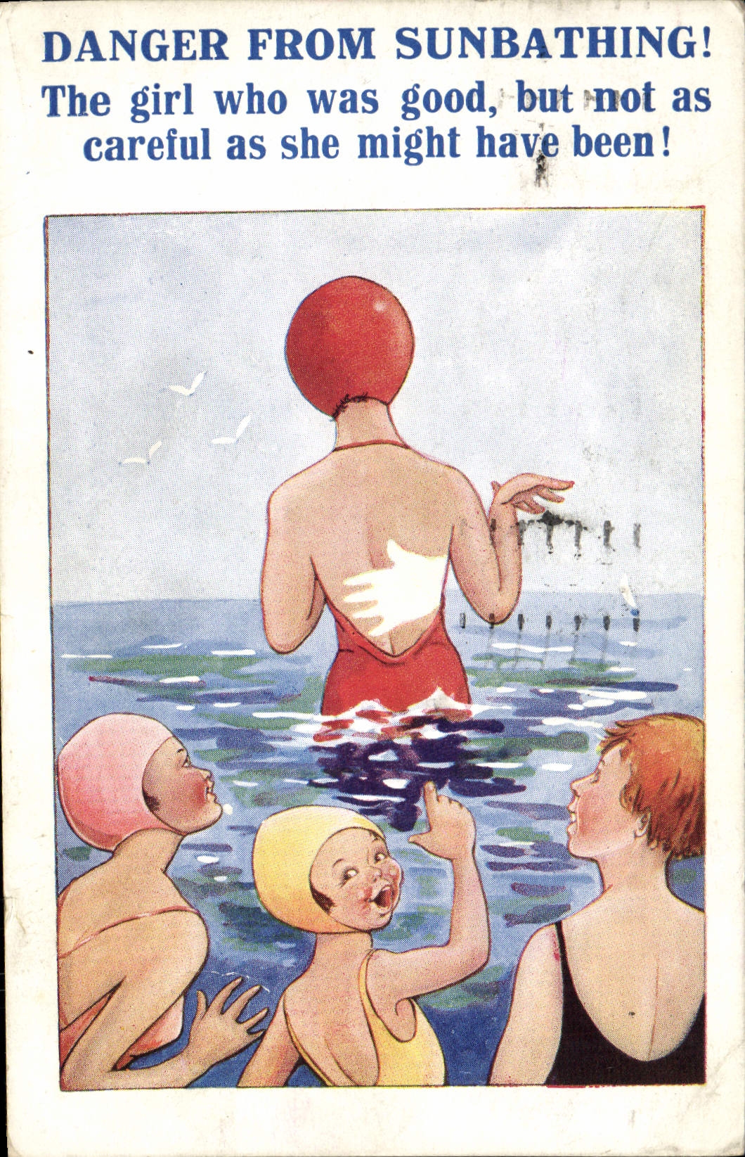 CPA Fantaisie Illustrateur Maillot de bain 