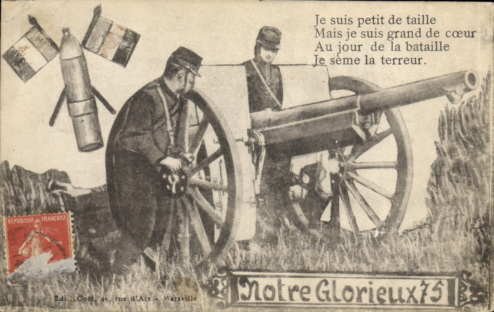 CPA Militaria Notre glorieux 75