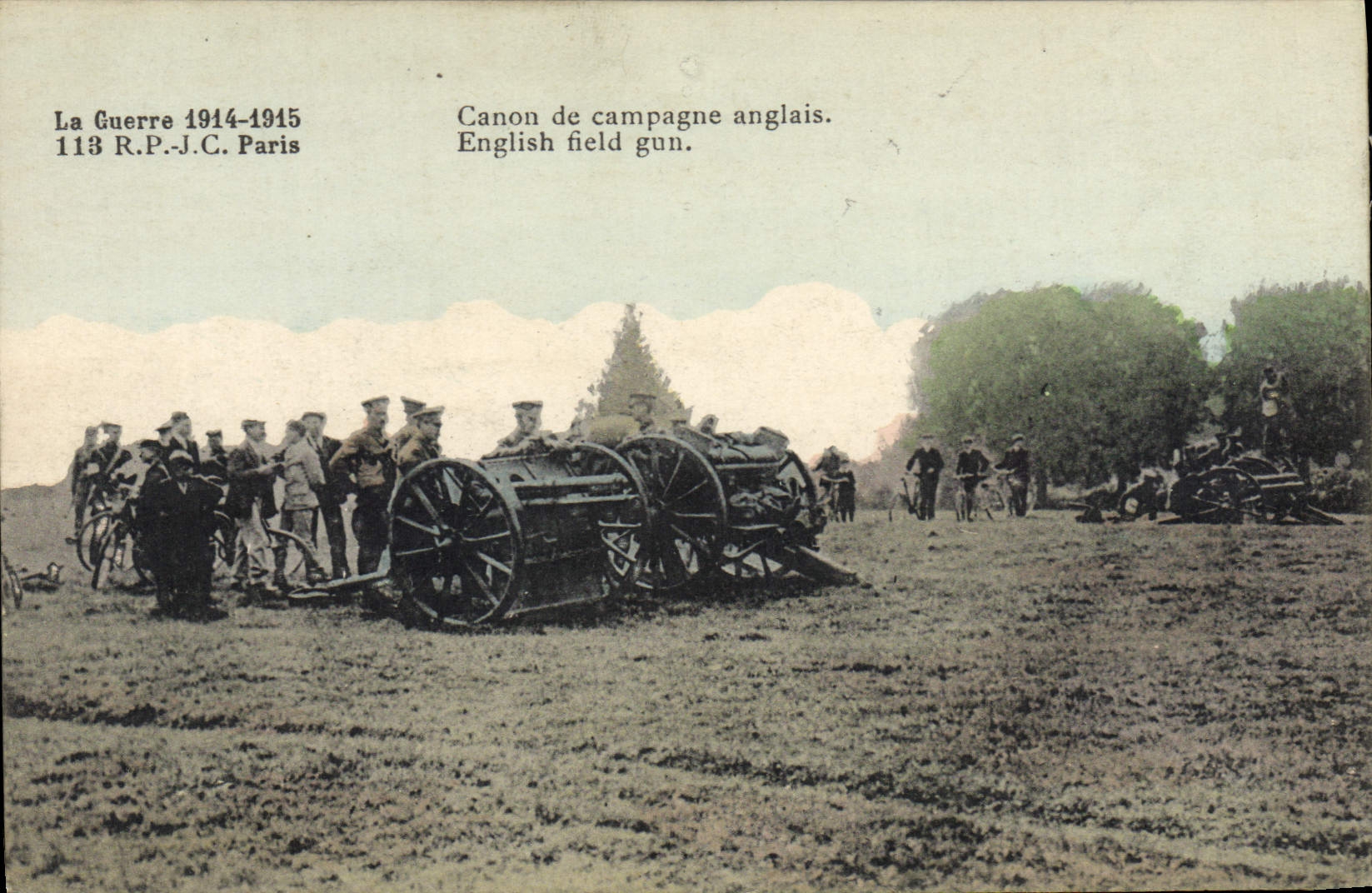 CPA Militaria Canon de campagne anglais 