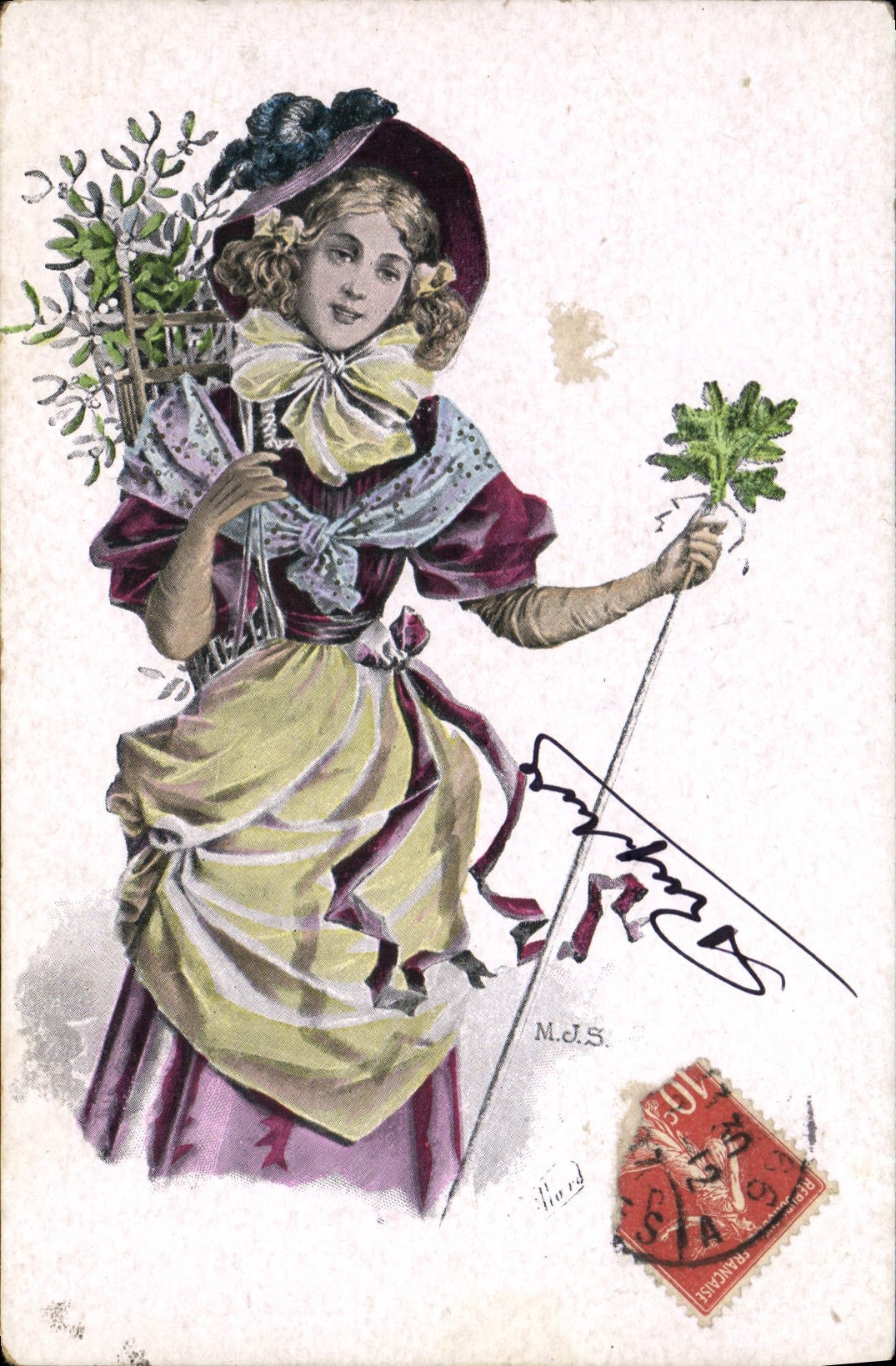 CPA Fantaisie Illustrateur Femme 