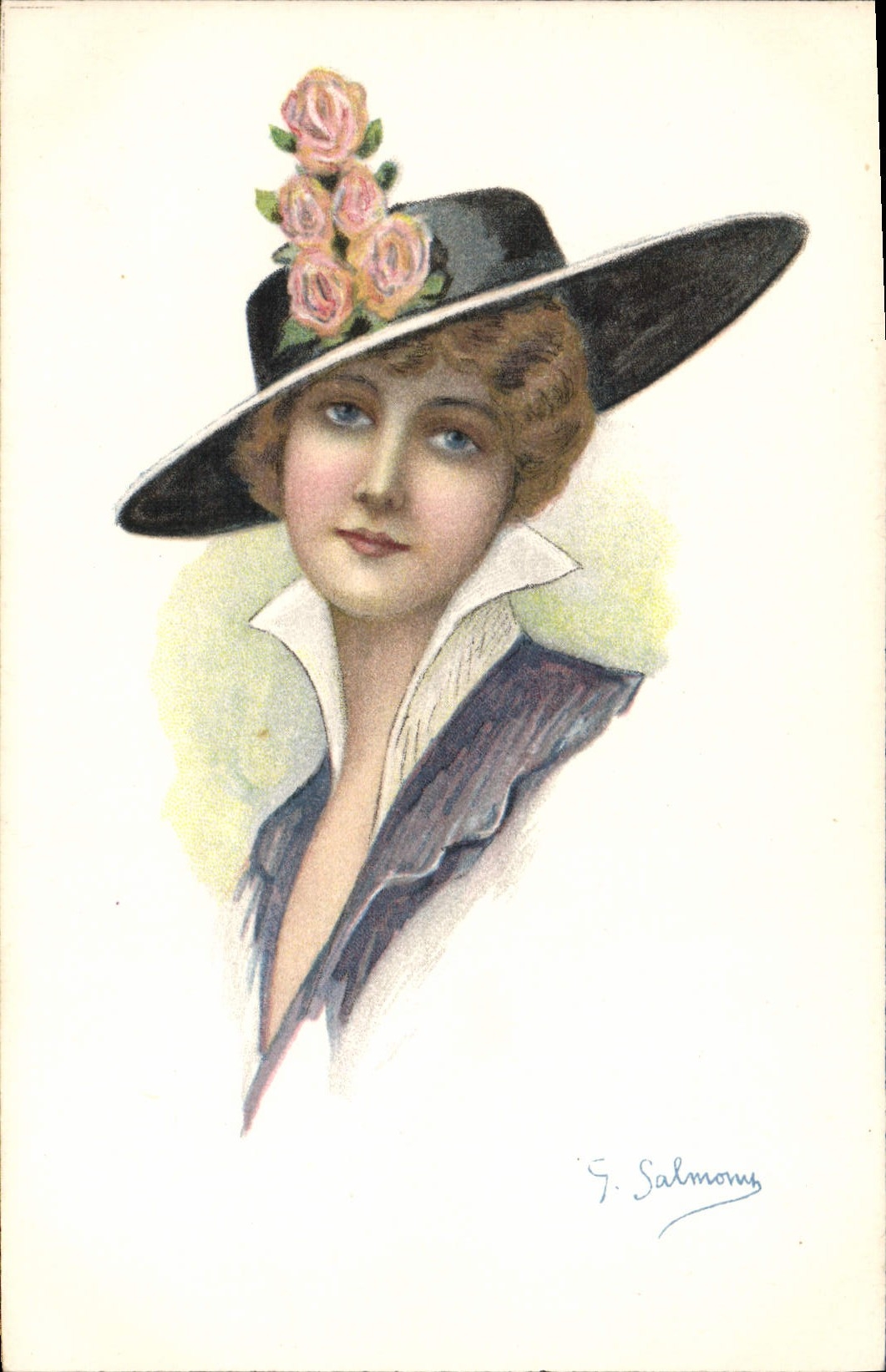 CPA Fantaisie Illustrateur Femme