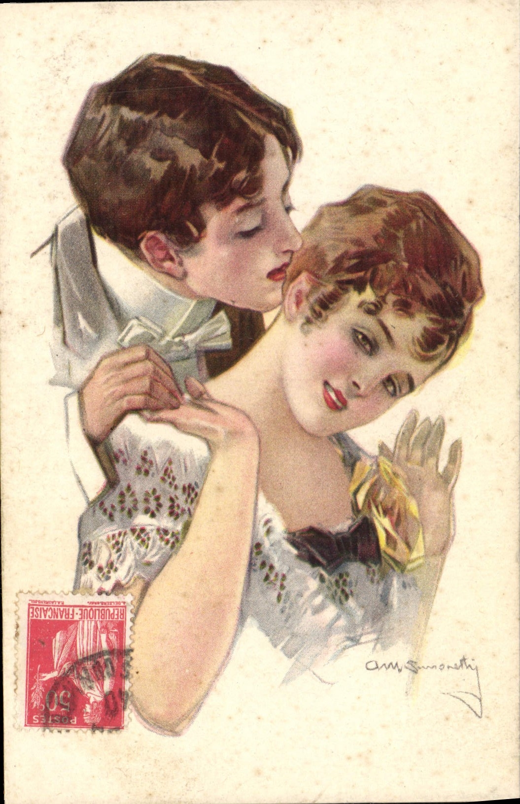 CPA Fantaisie Illustrateur Femme