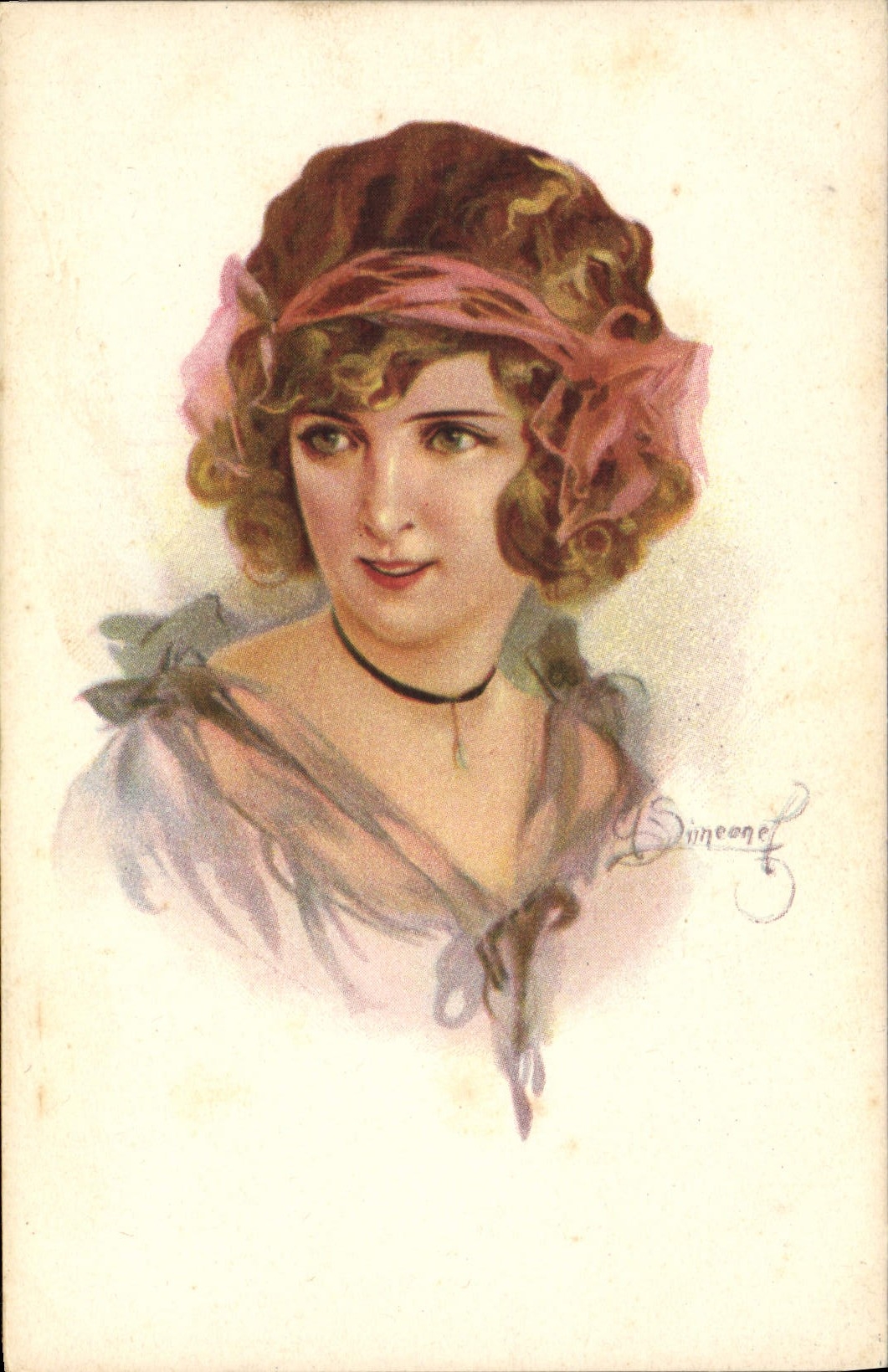 CPA Fantaisie Illustrateur Femme 