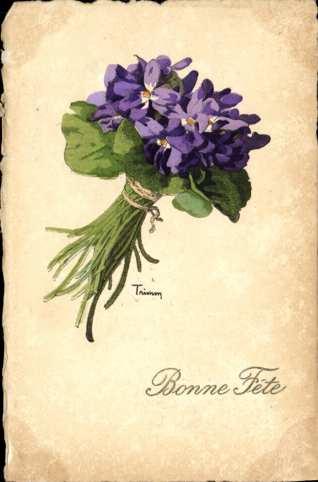 CPA Fantaisie Illustrateur Fleurs