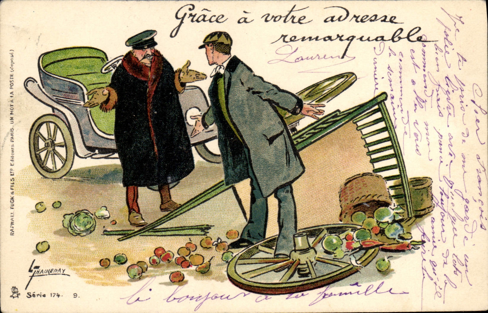 CPA Fantaisie Illustrateur Automobile 