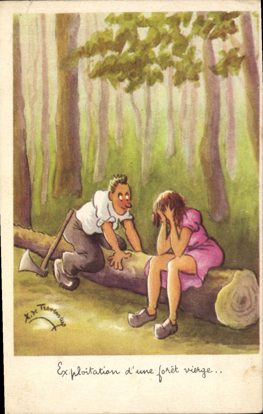 CPA Fantaisie Illustrateur Femme 