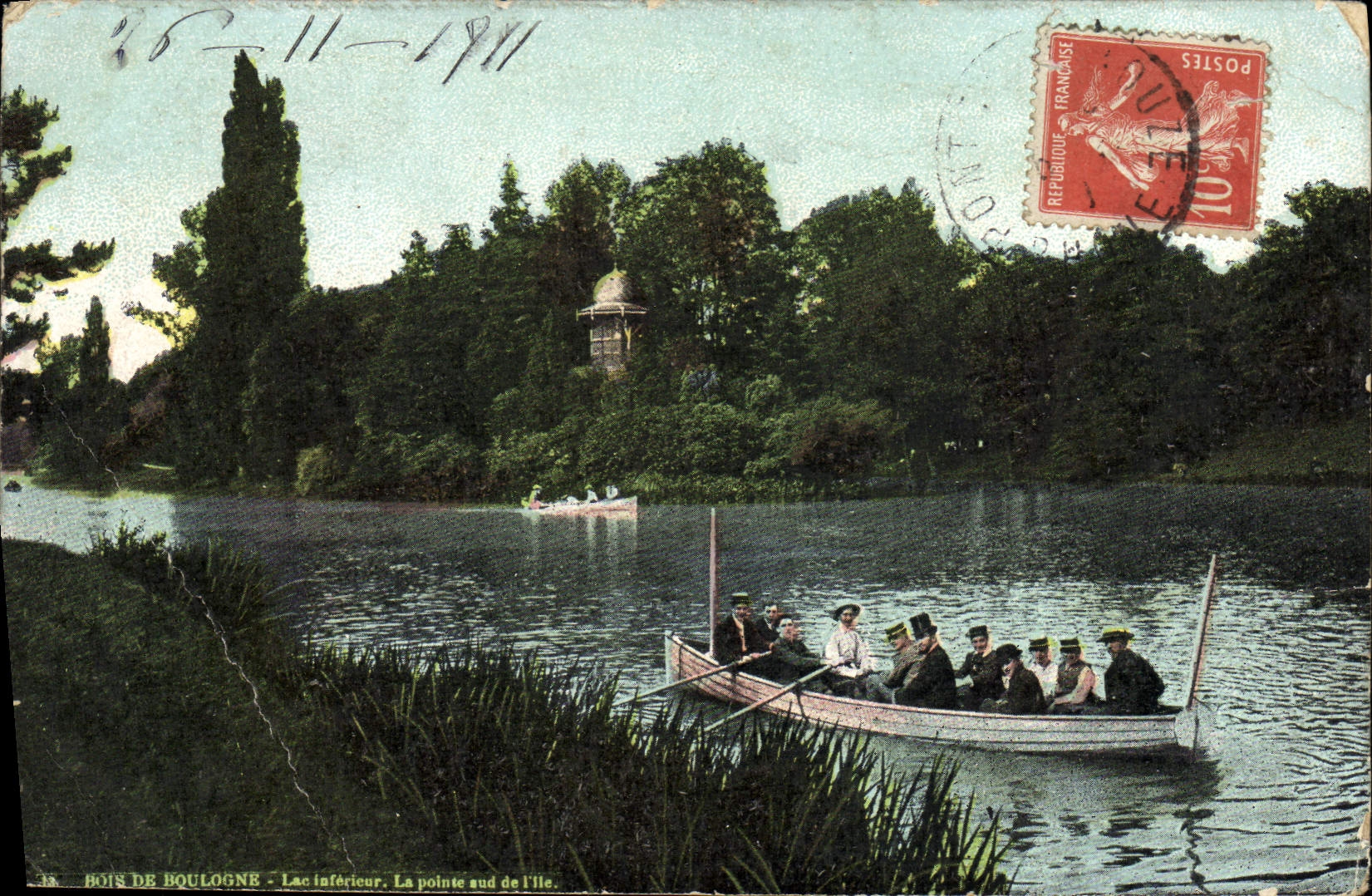 CPA Paris Bois de Boulogne Lac inferieur La pointe sud d el'ile 
